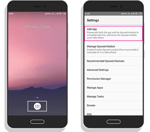 Add APP on VirtualXposed
